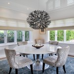 Dining room design with bespoke silk rug