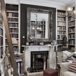 This elegant gentleman's library doubles as the home office