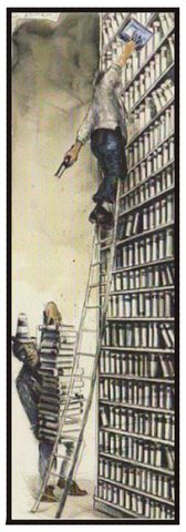 Bookshelf Design - Library Ladder