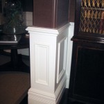 Wainscoting panelling with texture wallpaper